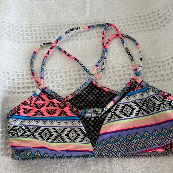 OP Tops - OP Multicolor Geometric Strappy Top